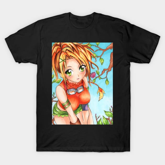 Final Fantasy Rikku Drawing T-Shirt by moonphiredesign